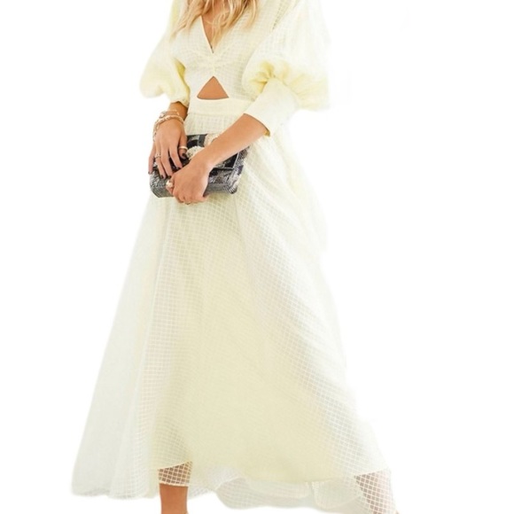 ASOS Edition blouson sleeve midi dress - Picture 3 of 12